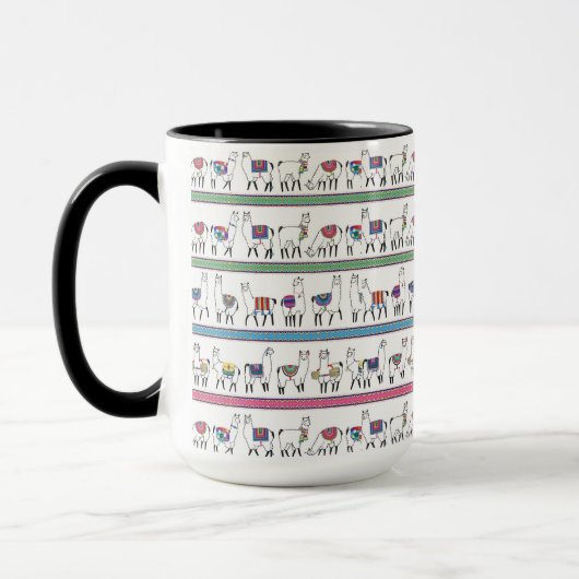 Mug Motif de rayure de lama (Gauche)
