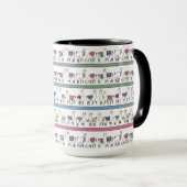 Mug Motif de rayure de lama (Devant droit)