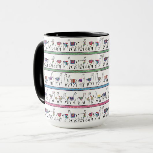 Mug Motif de rayure de lama (Devant gauche)
