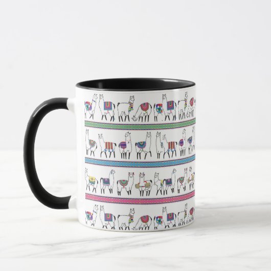 Mug Motif de rayure de lama (Gauche)