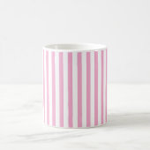 Mug Motif de rayure verticale rose et blanc (Centre)