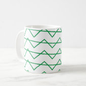 Mug Motif de rayures Chevron vert (Devant gauche)