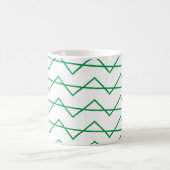 Mug Motif de rayures Chevron vert (Centre)