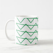 Mug Motif de rayures Chevron vert (Gauche)