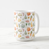 Mug Motif de récolte d'automne Watercolor (Devant droit)