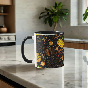Mug Motif de récolte de citrouilles d'automne