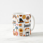 Mug Motif de récolte de pèlerins d'action de grâce (Devant droit)