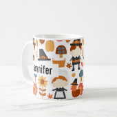Mug Motif de récolte de pèlerins d'action de grâce (Devant gauche)