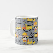 Mug Motif de remorqueur de camion de chantier (Devant gauche)