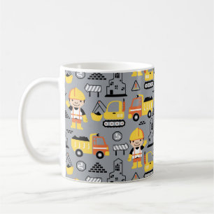 Mug Motif de remorqueur de camion de chantier