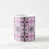 Mug Motif de répétition Abstrait rose noir blanc (Centre)