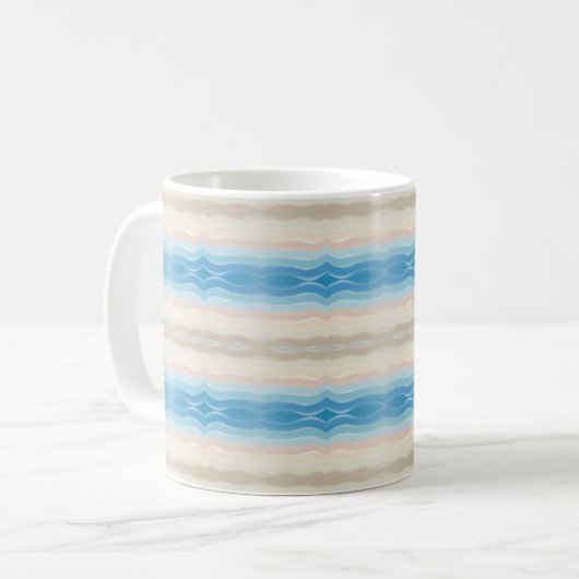 Mug Motif de répétition de salé de rivage côtier (Devant gauche)