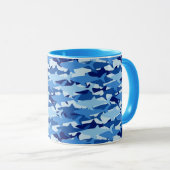 Mug Motif de requin bleu (Devant droit)