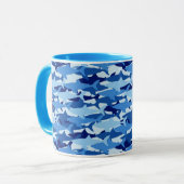 Mug Motif de requin bleu (Devant gauche)