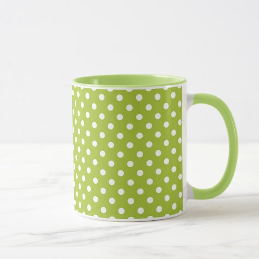 Mug Motif de ressort avec le pois blanc (Droite)
