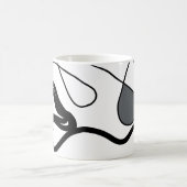 Mug Motif de rétention : Abstrait noir, blanc, gris et (Centre)