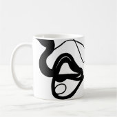 Mug Motif de rétention : Abstrait noir, blanc, gris et (Gauche)