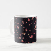 Mug Motif de rêve floral foncé (Devant gauche)