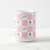 Mug Motif de rodéo rose moderne À damiers fille (Centre)