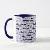 Mug Motif de rose de bleu de soin de beauté (Gauche)