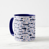 Mug Motif de rose de bleu de soin de beauté (Devant gauche)