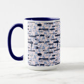 Mug Motif de rose de bleu de soin de beauté (Gauche)