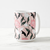 Mug Motif de rose rose (Devant droit)