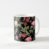 Mug Motif de rose rose rose noire moderne (Devant droit)