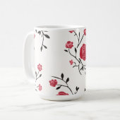 Mug Motif de rose rouge (Devant gauche)