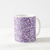 Mug Motif de rose violette douce (Devant droit)
