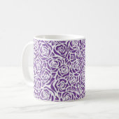 Mug Motif de rose violette douce (Devant gauche)