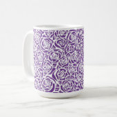 Mug Motif de rose violette douce (Devant gauche)