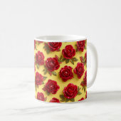 Mug Motif de roses rouges (Devant droit)