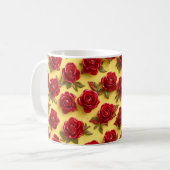 Mug Motif de roses rouges (Devant gauche)