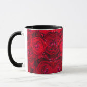 Mug Motif de roses rouges profondes (Gauche)