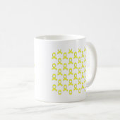 Mug Motif de ruban jaune (Devant droit)