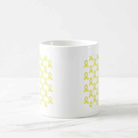 Mug Motif de ruban jaune (Centre)