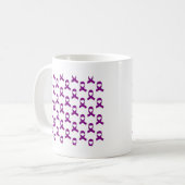 Mug Motif de ruban violet (Devant gauche)