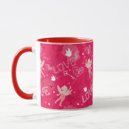 Mug Motif de Saint-Valentin avec le cupidon (Gauche)