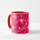 Mug Motif de Saint-Valentin avec le cupidon (Devant gauche)
