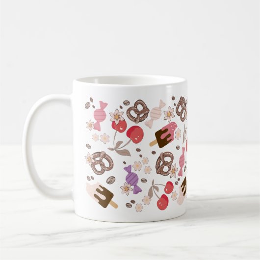 Mug Motif de salades et douceurs (Gauche)