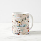 Mug Motif de scène confortable du Village d'hiver (Devant droit)