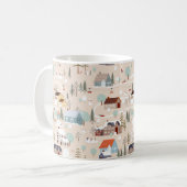 Mug Motif de scène confortable du Village d'hiver (Devant gauche)