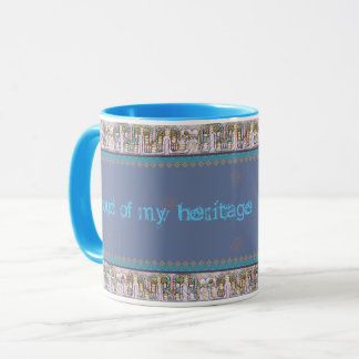 Mug Motif de serpent maya aux formes diamant