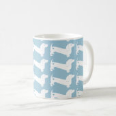 Mug Motif de silhouette de chien Dachshund (Devant droit)