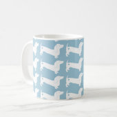 Mug Motif de silhouette de chien Dachshund (Devant gauche)