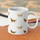 Mug Motif de silhouettes de chien d'or
