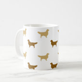 Mug Motif de silhouettes de chien d'or (Devant gauche)