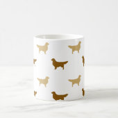 Mug Motif de silhouettes de chien d'or (Centre)