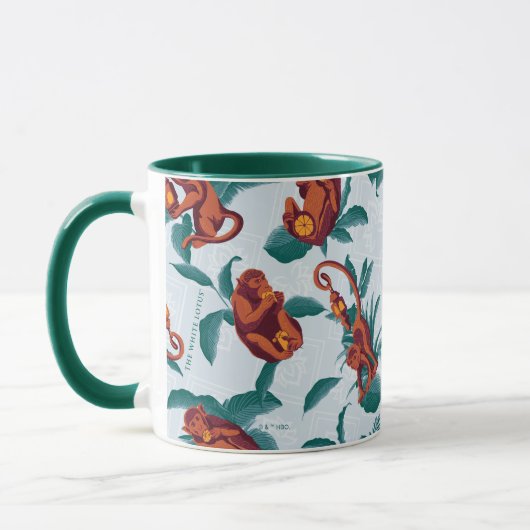 Mug Motif de singes joueurs du Lotus Blanc (Gauche)